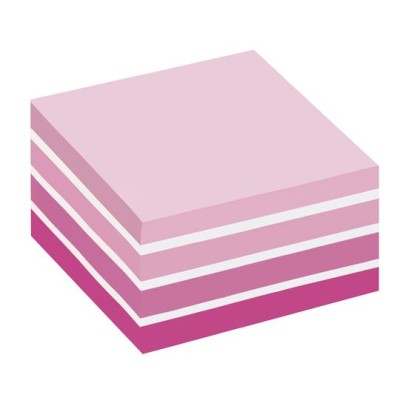 Öntapadó jegyzettömb, 76x76 mm, 450 lap, 3M POSTIT, aquarell pink