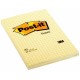 Öntapadó jegyzettömb, 102x152 mm, 100 lap, kockás, 3M POSTIT, sárga