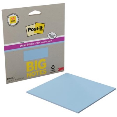 Öntapadó jegyzettömb, 152x152 mm, 30 lap, 3M POSTIT "Super Sticky", kék Öntapadó jegyzettömb, 152x152 mm, 30 lap, 3M POSTIT "Super Sticky", kék