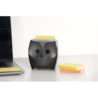Jegyzettömb adagoló, "Z", 3M POSTIT "Bagoly", fekete