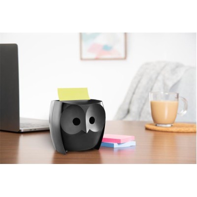 Jegyzettömb adagoló, "Z", 3M POSTIT "Bagoly", fekete