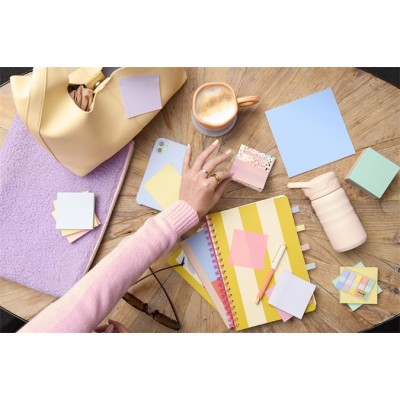 Öntapadó jegyzettömb, "Z", adagolóval, 76x76 mm, 90 lap, 3M POSTIT "Super Sticky", pasztel rózsaszín