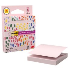 Öntapadó jegyzettömb, "Z", adagolóval, 76x76 mm, 90 lap, 3M POSTIT "Super Sticky", pasztel rózsaszín