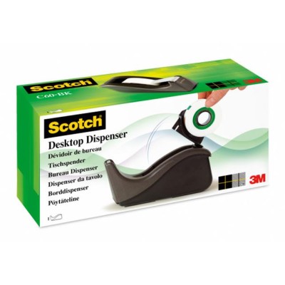 Ragasztószalag-adagoló, asztali, 3M SCOTCH "C60", fekete