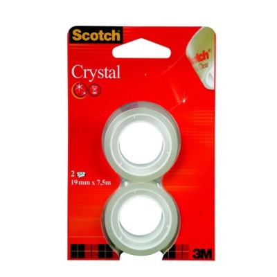 Ragasztószalag, 19 mm x 7,5 m, 3M SCOTCH "Crystal"