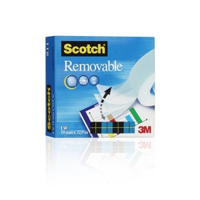 Ragasztószalag, 19 mm x 33 m, eltávolítható, 3M SCOTCH "Removable 811"