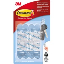 Mini műanyag akasztó, 6 db, 3M SCOTCH "Command™"