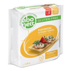 Extrudált kenyér, ABONETT, 100 g, kukoricás, gluténmentes