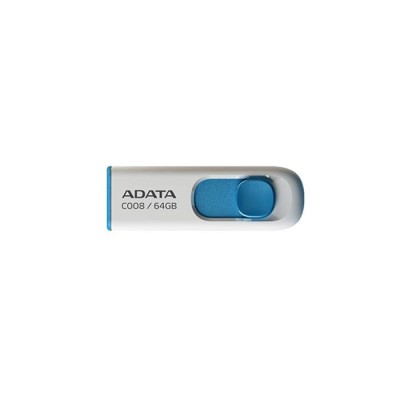 Pendrive, 64GB, USB 2.0, ADATA "C008", fehér
