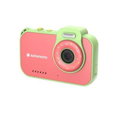 Fényképezőgép, digitális, vízálló, gyerekeknek, AGFAPHOTO Realikids 2 "ARKCW2PK", piros-zöld