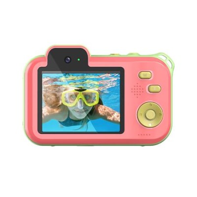 Fényképezőgép, digitális, vízálló, gyerekeknek, AGFAPHOTO Realikids 2 "ARKCW2PK", piros-zöld