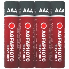 Elem, AAA, 4 db, féltartós (szén-cink), zsugor, AGFAPHOTO "Heavy Duty"