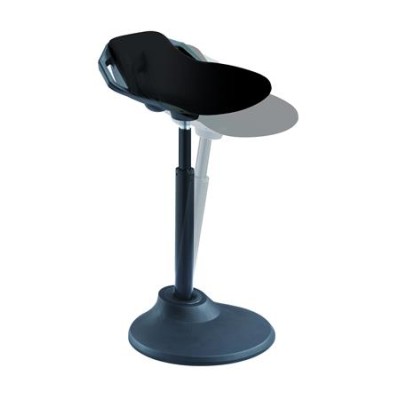 Ülő/álló szék, ergonomikus, ALBA "Flexy", fekete