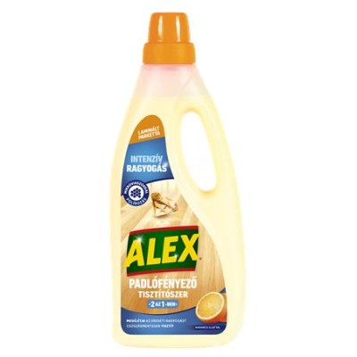 Padlótisztító folyadék, laminált padlóhoz, 750 ml, ALEX "Extra ragyogás", narancs illattal