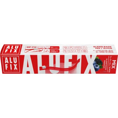 Cipzáras zacskó, 1 l, 3 l, 6 l, ALUFIX "Zipp Fix"