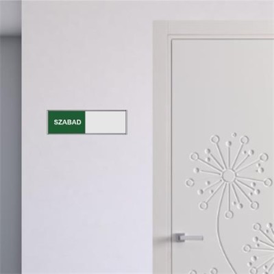 Információs tábla, 200x62 mm, ANTRA "Szabad-Foglalt"