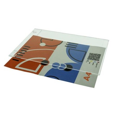 Dokumentumtartó, fali, A4, plexi, álló, ANTRA, átlátszó