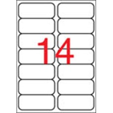 Etikett, 99,1x38,1 mm, poliészter, kerekített sarkú, APLI, átlátszó, 140 etikett/csomag