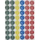 Etikett, árengedmény, 24 mm, kör, színes, APLI, 240 etikett/csomag, -20-50%