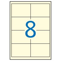 Etikett, 97x67,7 mm, színes, APLI, krémszínű, 160 etikett/csomag