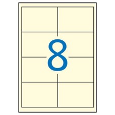 Etikett, 97x67,7 mm, színes, APLI, krémszínű, 160 etikett/csomag