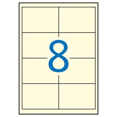 Etikett, 97x67,7 mm, színes, APLI, krémszínű, 160 etikett/csomag
