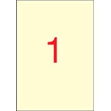 Etikett, 210x297 mm, színes, APLI, krémszínű, 20 etikett/csomag