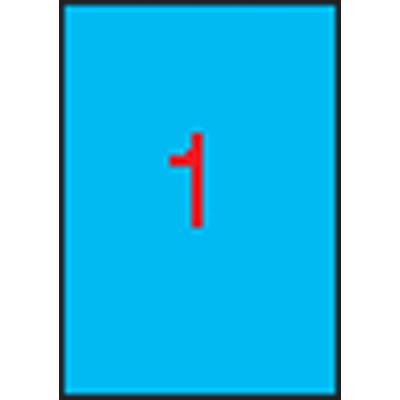 Etikett, 210x297 mm, színes, APLI, kék, 100 etikett/csomag