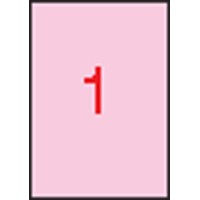 Etikett, 210x297 mm, színes, APLI, pasztell rózsaszín, 20 etikett/csomag