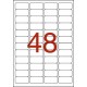 Etikett, 45,7x21,2 mm, poliészter, időjárásálló, kerekített sarkú, fehér, APLI, 960 etikett/csomag