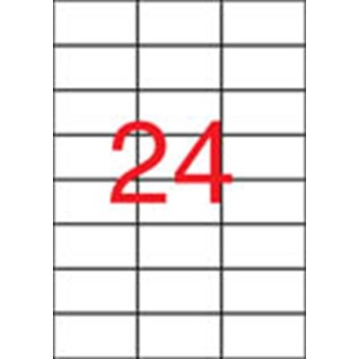 Etikett, 70x37 mm, poliészter, időjárásálló, matt, APLI, áttetsző, 480 etikett/csomag
