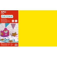 Moosgumi, 400x600 mm, APLI Kids "Eva Sheets", sárga