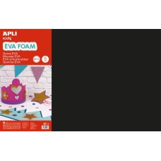Moosgumi, 400x600 mm, APLI Kids "Eva Sheets", fekete