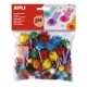 Pom-pom, csillogó, APLI "Creative", vegyes színek