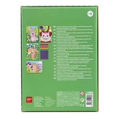 Mozaikos képkészítő készlet, APLI Kids "Animals Mosaic", erdei állatok