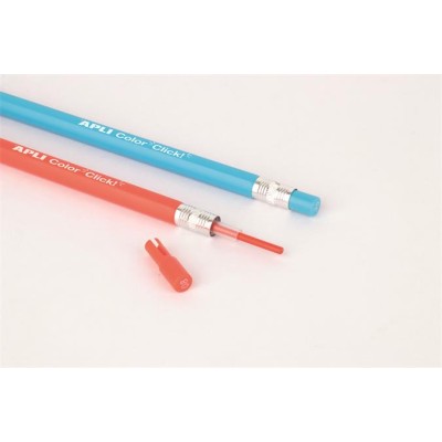 Színes töltőceruza készlet, APLI "Color Click", 12 különböző szín