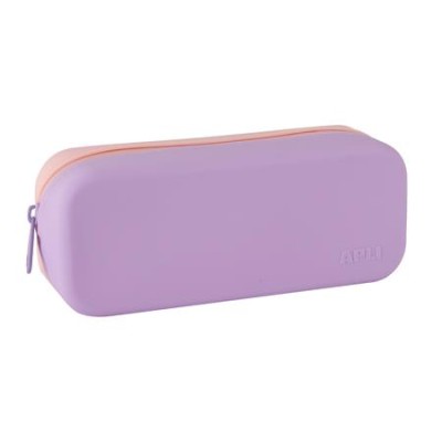 Tolltartó, display, cipzáras, szilikon, kétszínű, APLI "Pastel", vegyes színek