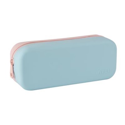 Tolltartó, display, cipzáras, szilikon, kétszínű, APLI "Pastel", vegyes színek