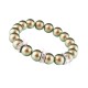 Karkötő, zöld SWAROVSKI® gyöngyből, fehér rondella kristállyal, 10mm, ART CRYSTELLA® M