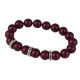 Karkötő, bíborlila SWAROVSKI® gyöngyből, fehér rondella kristállyal, 10mm, ART CRYSTELLA® M