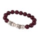 Karkötő, bíborlila-fehér SWAROVSKI® gyöngyből, fehér rondella kristállyal, 10mm, ART CRYSTELLA® M