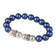 Karkötő, sötétkék-fehér SWAROVSKI® gyöngyből, fehér rondella kristállyal, 10mm, ART CRYSTELLA® M