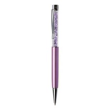 Golyóstoll, világoslila, felül világoslila SWAROVSKI® kristállyal töltve, 14 cm, ART CRYSTELLA®
