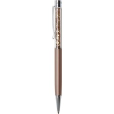 Golyóstoll, rózsa-arany, felül topáz SWAROVSKI® kristállyal töltve, 14 cm, ART CRYSTELLA®