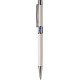 Golyóstoll, fehér, középen zafírkék SWAROVSKI® kristállyal töltve, 14cm, ART CRYSTELLA®