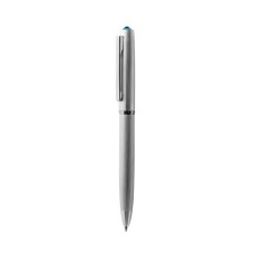 Golyóstoll, ezüst, "Oslo", aquakék SWAROVSKI® kristállyal, 13 cm, ART CRYSTELLA®
