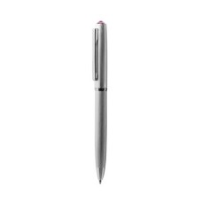 Golyóstoll, ezüst, "Oslo", rózsaszín SWAROVSKI® kristállyal, 13 cm, ART CRYSTELLA®