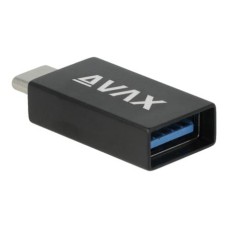 Adapter, USB-A anya/USB-C apa, AVAX "AD602 Connect+", fekete
