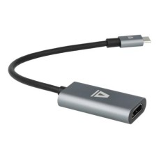 Adapter, USB-C/HDMI, AVAX "AD603", fekete-alumínium