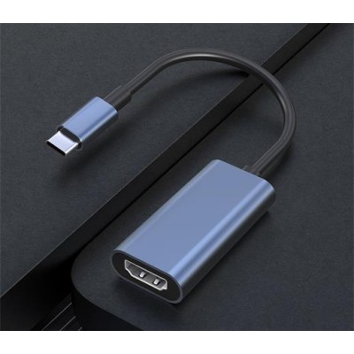 Adapter, USB-C/HDMI, AVAX "AD603", fekete-alumínium